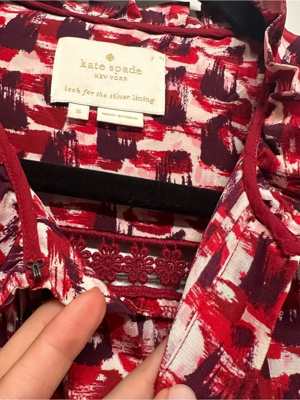 Kate Spade Print Brushed Silk Swing Dress Small